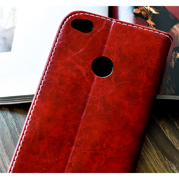 Dove of Peace Pattern Leather Wallet Case for Huawei P8 Lite (2017) / Honor 8 Lite - Red-2