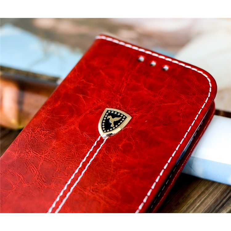 Dove of Peace Pattern Leather Wallet Case for Huawei P8 Lite (2017) / Honor 8 Lite - Red-3