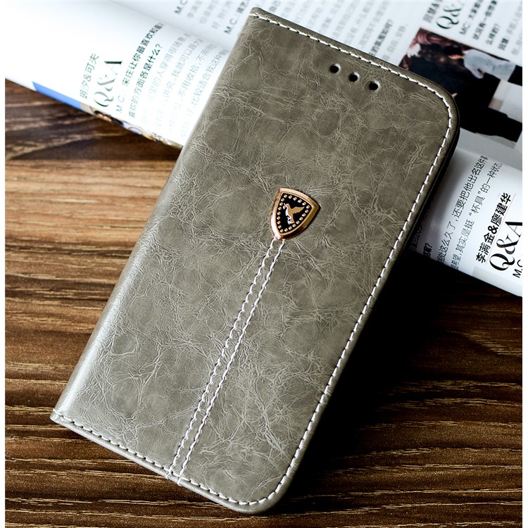 Peace Dove Series PU Leather Wallet Stand Cell Phone Flip Cover for Huawei P10 Lite - Grey-1