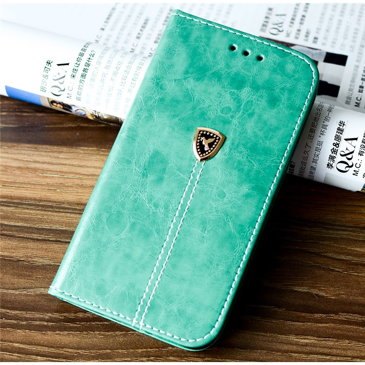 Peace Dove Series PU Leather Card Holder Phone Casing for Huawei P10 Lite - Cyan-1