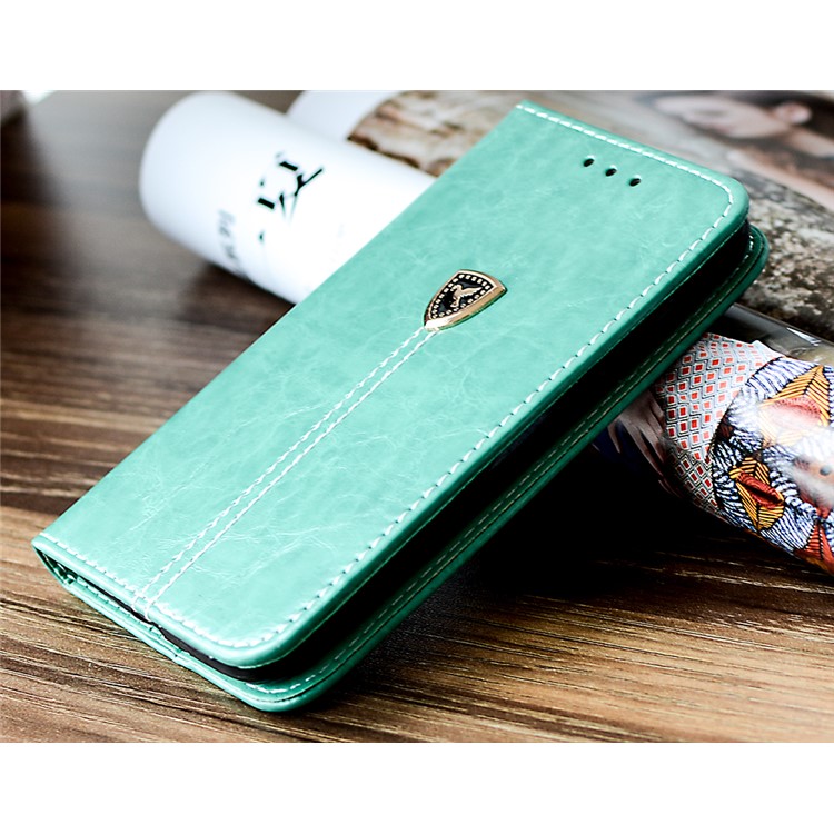 Peace Dove Series PU Leather Card Holder Phone Casing for Huawei P10 Lite - Cyan-6