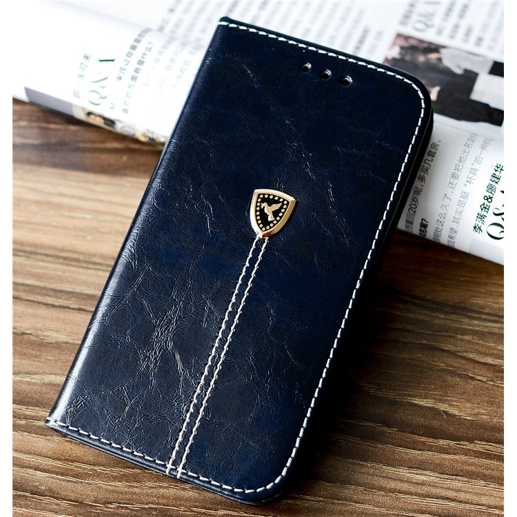 Peace Dove Series Wallet Stand Leather Phone Shell Accessory for Huawei P10 Lite - Blue-1