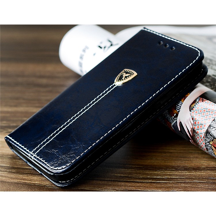 Peace Dove Series Wallet Stand Leather Phone Shell Accessory for Huawei P10 Lite - Blue-6