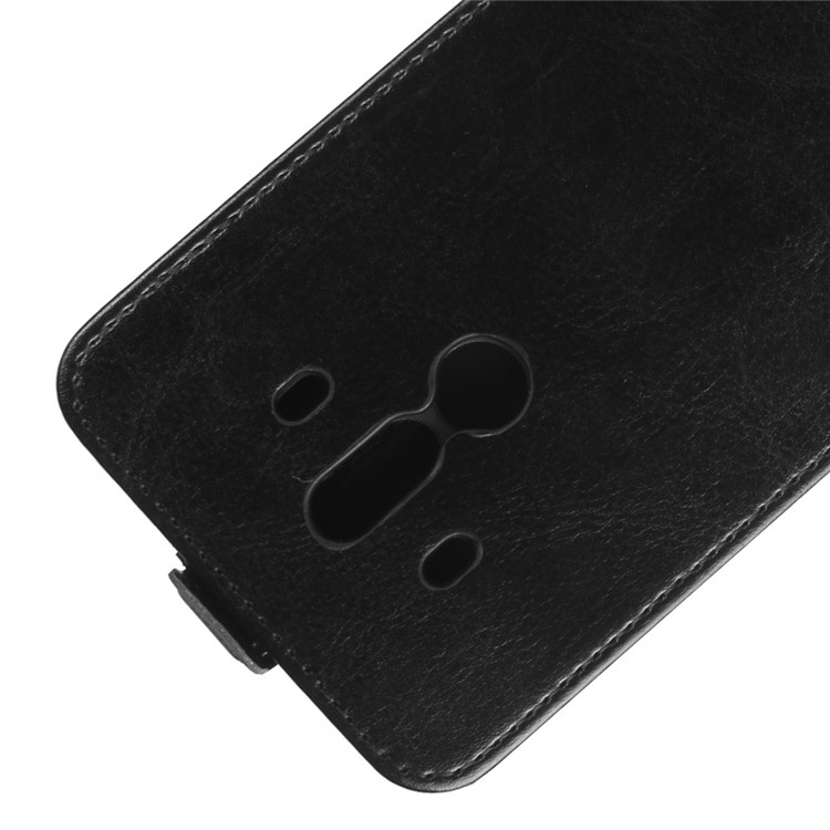 Crazy Horse Vertical Flip Leather Card Holder Magnetic Phone Case for Huawei Mate 10 Pro - Black-4