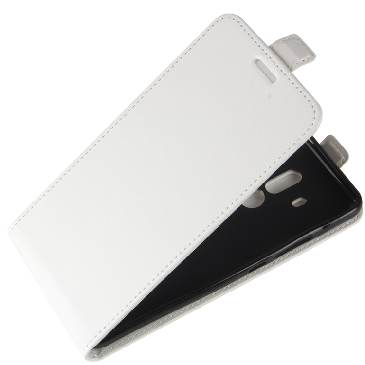 Crazy Horse Vertical Flip Leather Card Holder Magnetic Casing for Huawei Mate 10 Pro - White-4