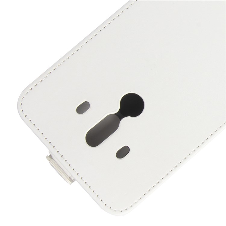 Crazy Horse Vertical Flip Leather Card Holder Magnetic Casing for Huawei Mate 10 Pro - White-5