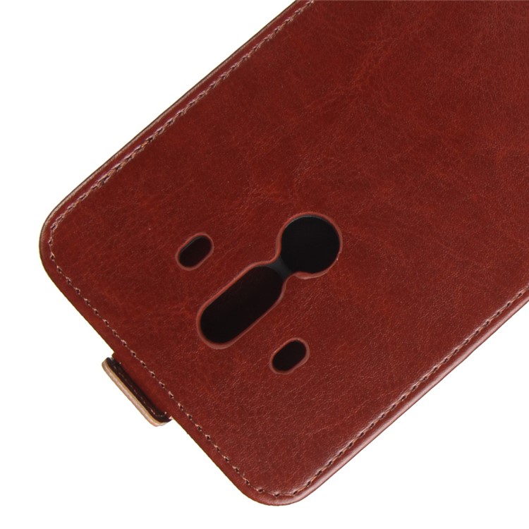 For Huawei Mate 10 Pro Crazy Horse Vertical Flip Leather Magnetic Phone Protective Cover Case - Brown-5