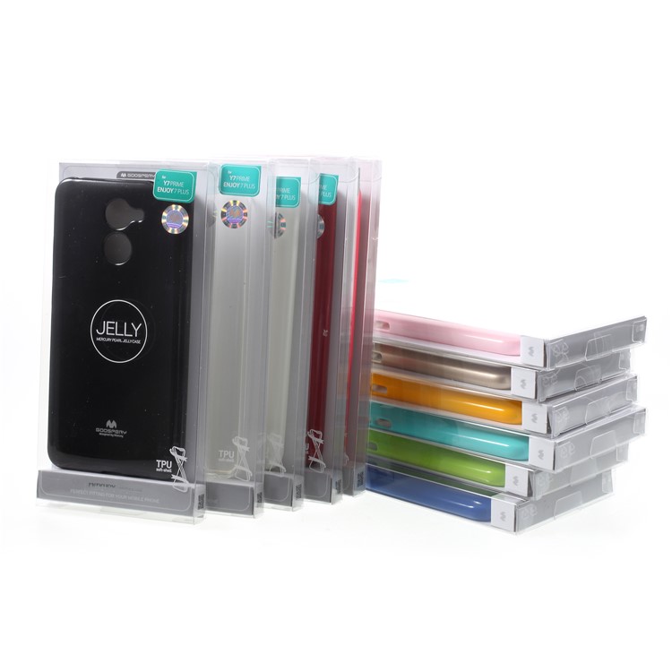 MERCURY GOOSPERY Flash Powder TPU Case for Huawei Y7 Prime / Enjoy 7 Plus - Red-4