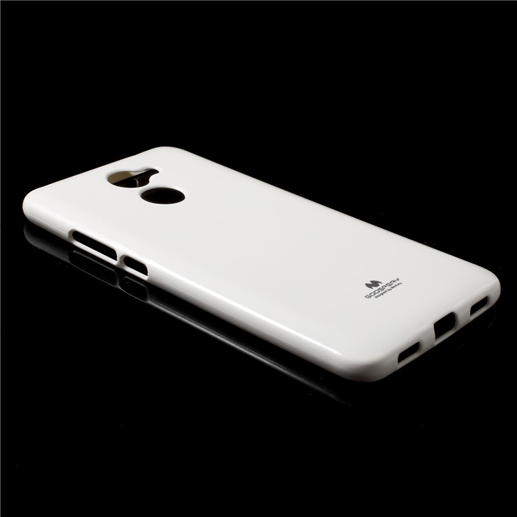 MERCURY GOOSPERY Flash Powder TPU Phone Case Shell for Huawei Y7 Prime / Enjoy 7 Plus - White-3