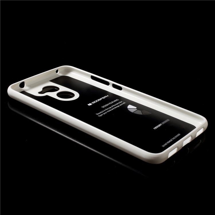 MERCURY GOOSPERY Flash Powder TPU Phone Case Shell for Huawei Y7 Prime / Enjoy 7 Plus - White-4
