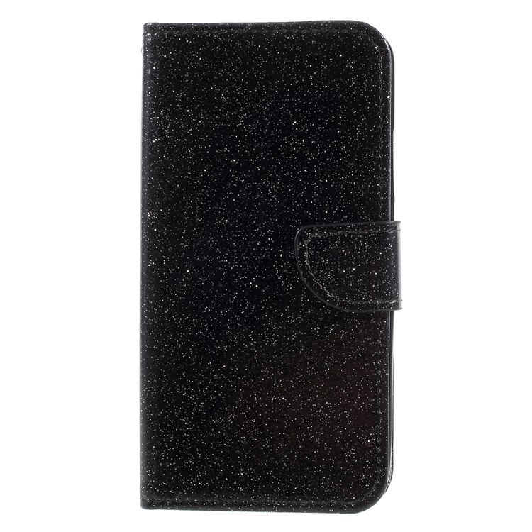 Flash Powder Leather Wallet Cellphone Cover for Huawei Mate 10 - Black-1