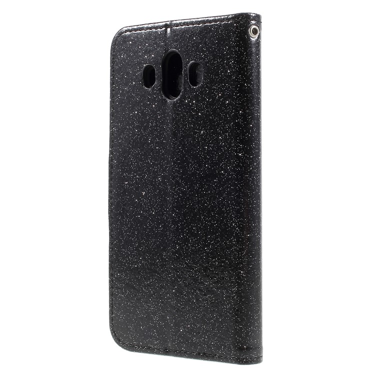 Flash Powder Leather Wallet Cellphone Cover for Huawei Mate 10 - Black-2