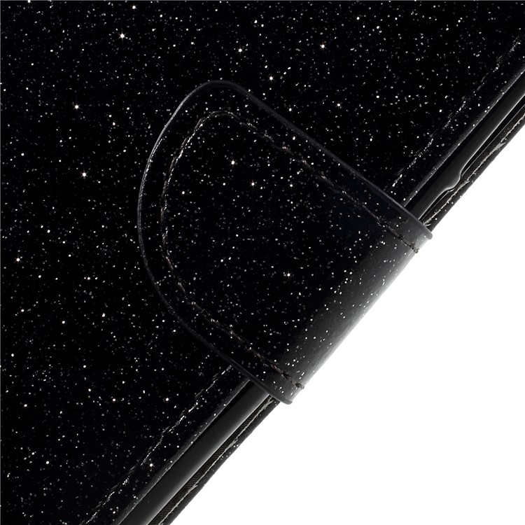 Flash Powder Leather Wallet Cellphone Cover for Huawei Mate 10 - Black-9