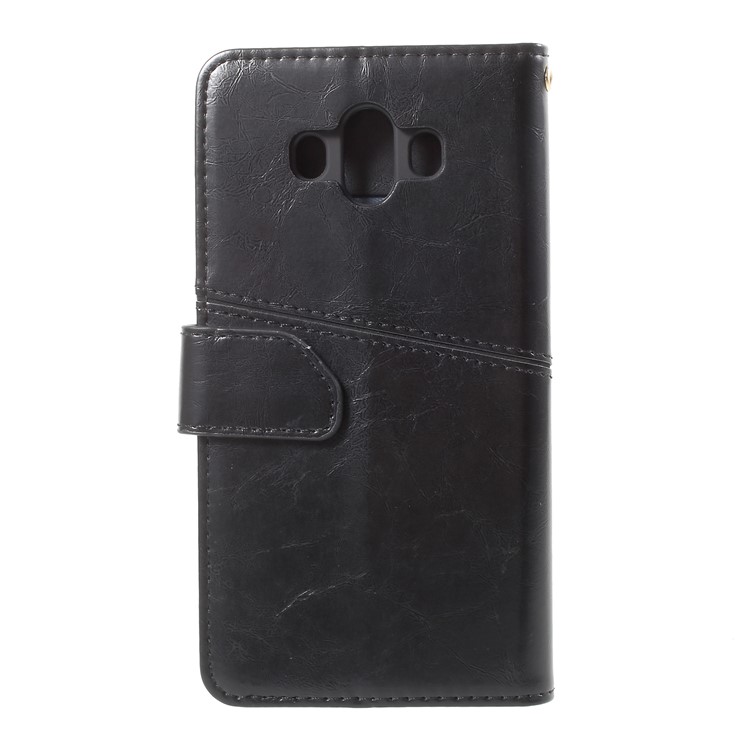 K'TRY Geometric Splicing Series Wallet Leather Stand Case for Huawei Mate 10 - Black-2