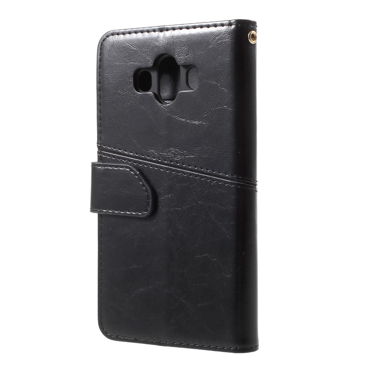 K'TRY Geometric Splicing Series Wallet Leather Stand Case for Huawei Mate 10 - Black-4