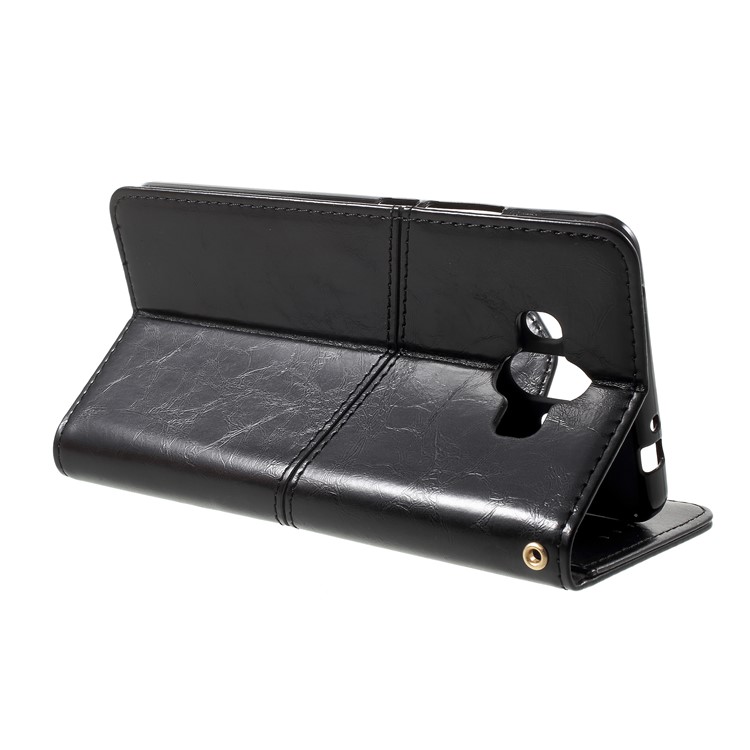 K'TRY Geometric Splicing Series Wallet Leather Stand Case for Huawei Mate 10 - Black-5