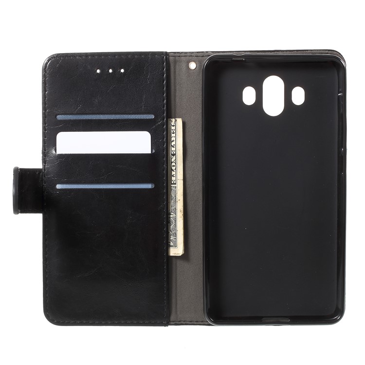 K'TRY Geometric Splicing Series Wallet Leather Stand Case for Huawei Mate 10 - Black-6