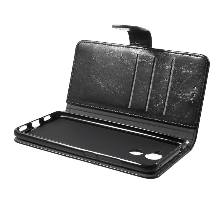 K'TRY Geometric Splicing Series Leather Wallet Case for Huawei Y7 Prime / Enjoy 7 Plus - Black-6