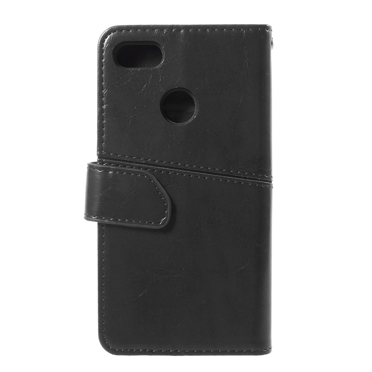 K'TRY Geometric Splicing Series Wallet Leather Case for Huawei P9 lite mini / Enjoy 7 / Y6 Pro (2017) - Black-2