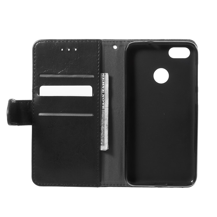 K'TRY Geometric Splicing Series Wallet Leather Case for Huawei P9 lite mini / Enjoy 7 / Y6 Pro (2017) - Black-6