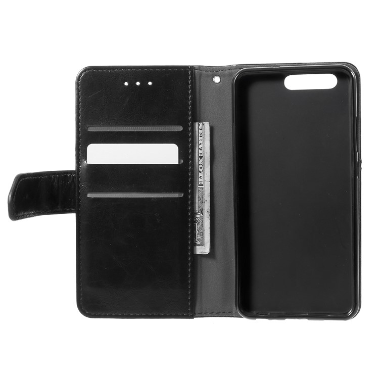 K'TRY for Huawei P10 Geometric Splicing Series Leather Wallet Case - Black-6