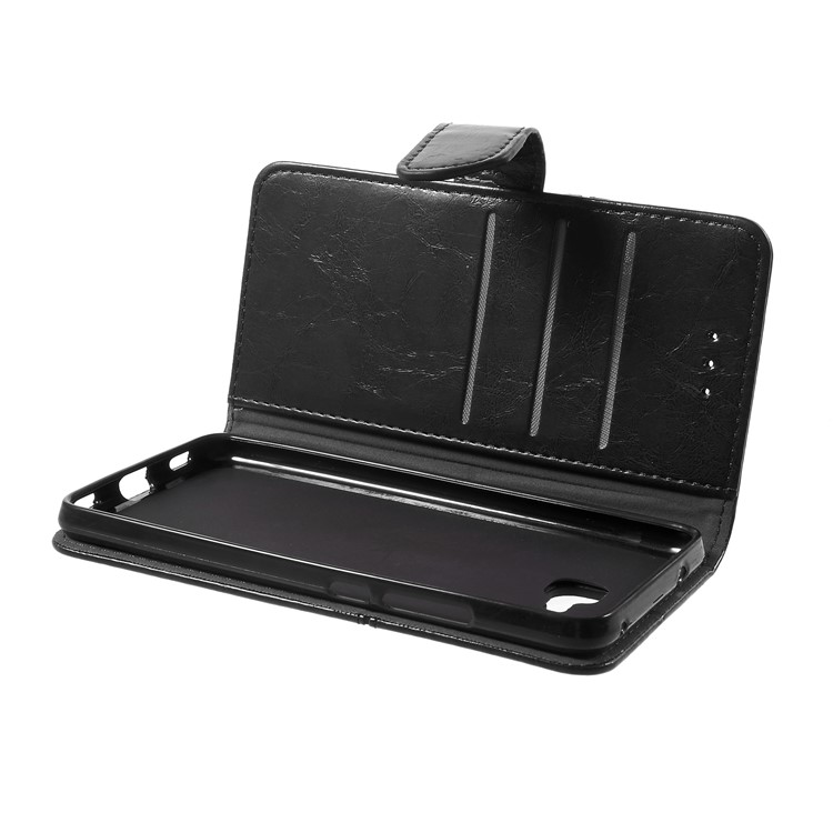 K'TRY Geometric Splicing Series Stand Wallet PU Leather Case for Huawei Honor 5c/7 Lite/GT3 - Black-7