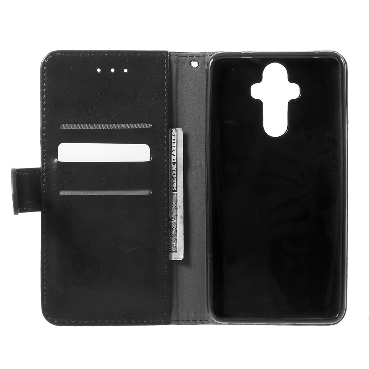 K'TRY Geometric Splicing Series Wallet Stand Leather Case for Huawei Mate 9 - Black-6