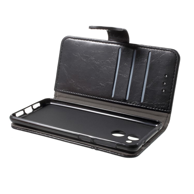 K'TRY Geometric Splicing Series Stand Wallet Leather Phone Case for Huawei Enjoy 6s/Honor 6C - Black-7