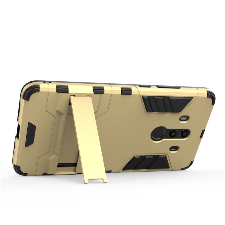 For Huawei Mate 10 Pro Shockproof PC + TPU Hybrid Kickstand Protection Shell - Gold-5