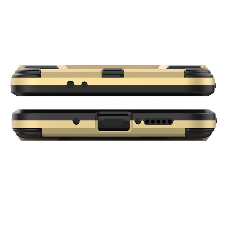 For Huawei Mate 10 Pro Shockproof PC + TPU Hybrid Kickstand Protection Shell - Gold-8