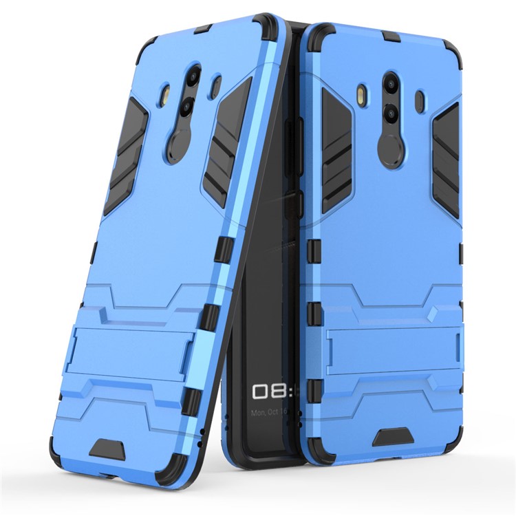 For Huawei Mate 10 Pro Shockproof PC + TPU Hybrid Kickstand Mobile Case - Light Blue-1