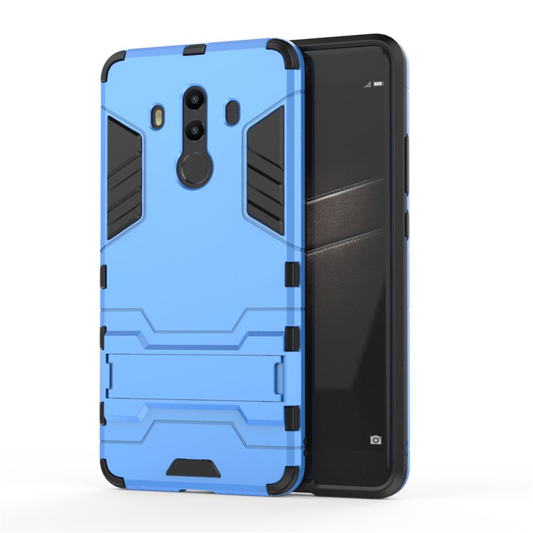 For Huawei Mate 10 Pro Shockproof PC + TPU Hybrid Kickstand Mobile Case - Light Blue-2