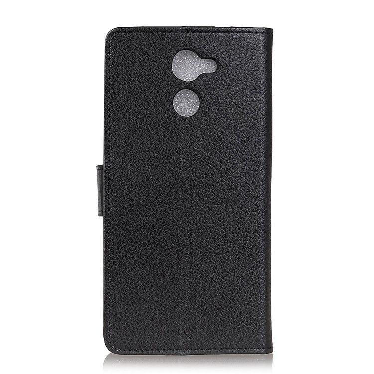 Litchi Skin PU Leather Wallet Stand Phone Cover for Huawei Y7 / Enjoy 7 Plus / Y7 Prime - Black-3
