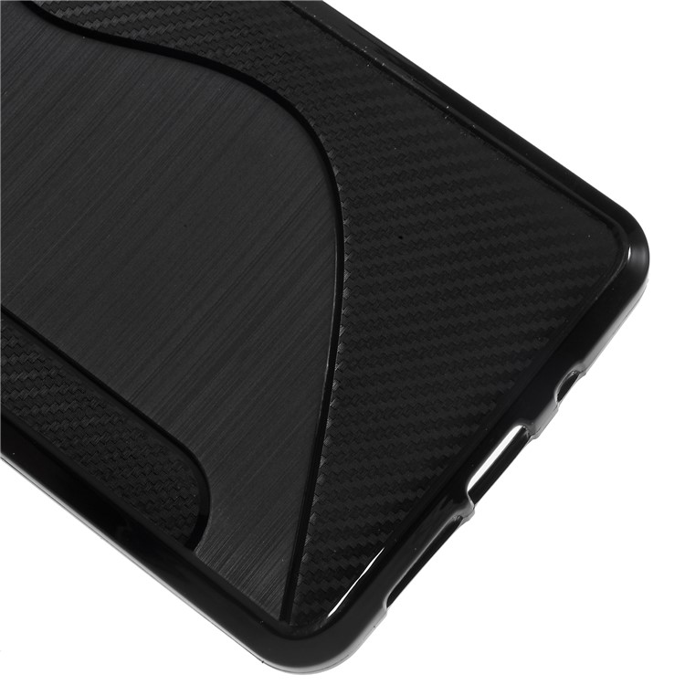 S Shape Brushed TPU Phone Case for Huawei Mate 10 Pro - Black-5