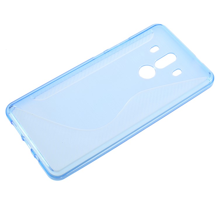S Shape Brushed TPU Mobile Phone Case for Huawei Mate 10 Pro - Blue-1