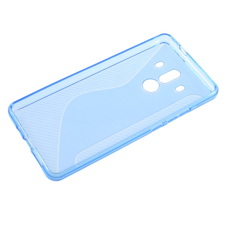 S Shape Brushed TPU Mobile Phone Case for Huawei Mate 10 Pro - Blue-2