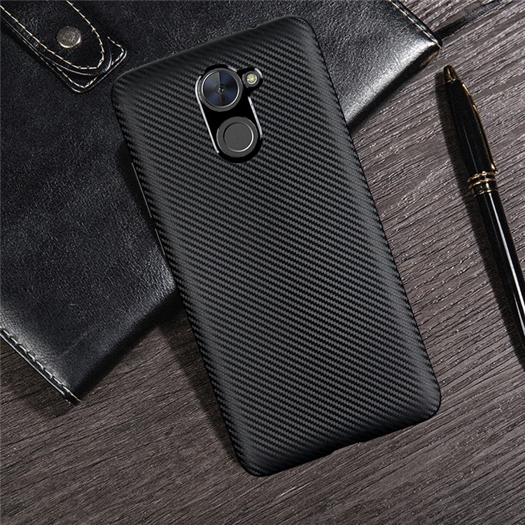 For Huawei Y7 (2017) Carbon Fiber Texture Soft TPU Phone Case - Black-2