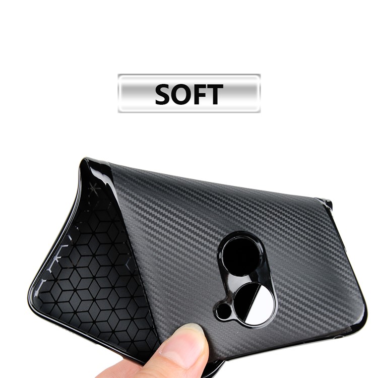 For Huawei Y7 (2017) Carbon Fiber Texture Soft TPU Phone Case - Black-6