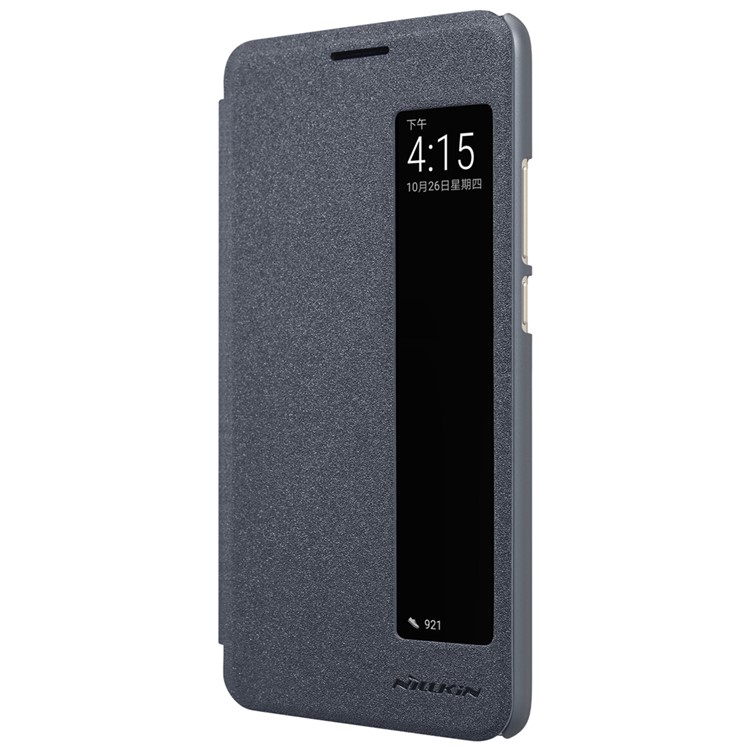 NILLKIN Sparkle Series for Huawei Mate 10 Pro View Window PU Leather Flip Cover - Black-4