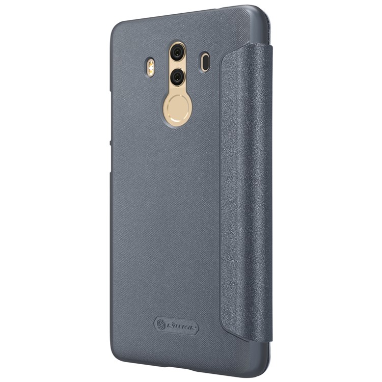 NILLKIN Sparkle Series for Huawei Mate 10 Pro View Window PU Leather Flip Cover - Black-5
