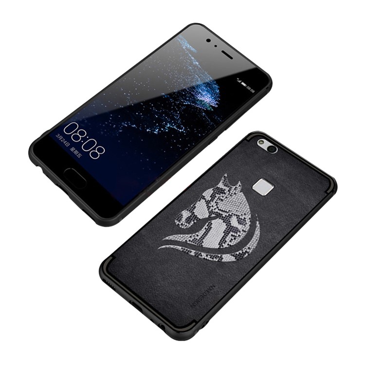 10PCS/Set NXE Snake Textured Horse Pattern TPU Shell for Huawei P10 Lite - Black-3