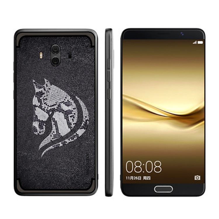 10PCS/Set NXE Snake Textured Horse Pattern TPU Case for Huawei Mate 10 - Black-1