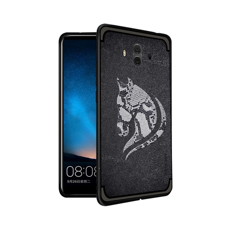 10PCS/Set NXE Snake Textured Horse Pattern TPU Case for Huawei Mate 10 - Black-3
