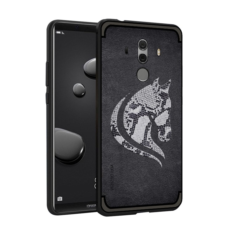 10PCS/Set NXE Snake Textured Horse Pattern TPU Case for Huawei Mate 10 Pro - Black-1