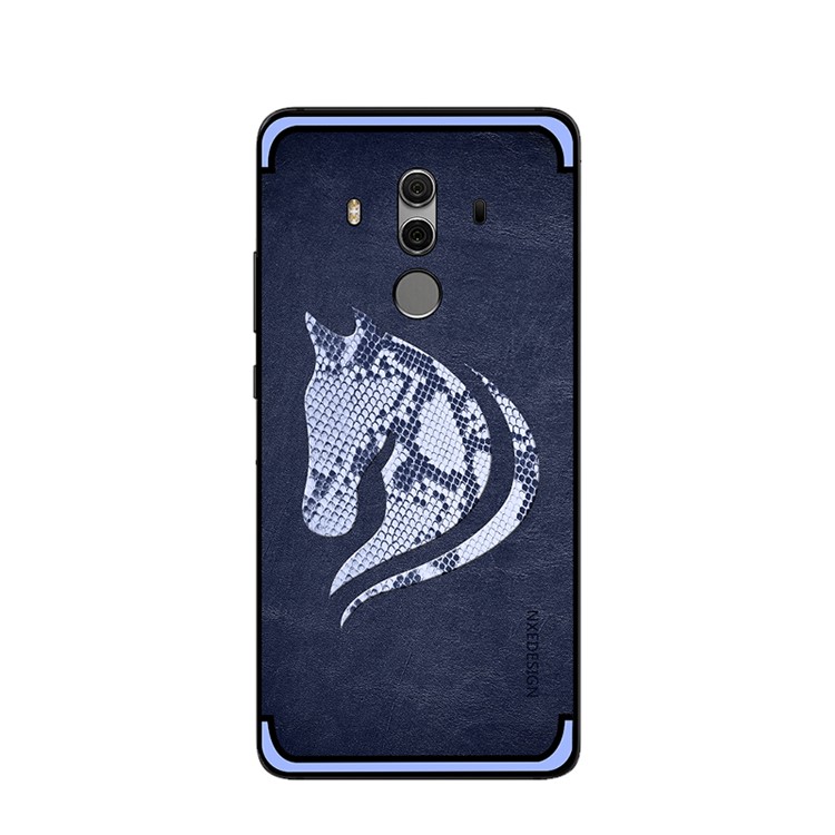 10PCS/Set NXE Snake Textured Horse Pattern TPU Cell Phone Case for Huawei Mate 10 Pro - Blue-3
