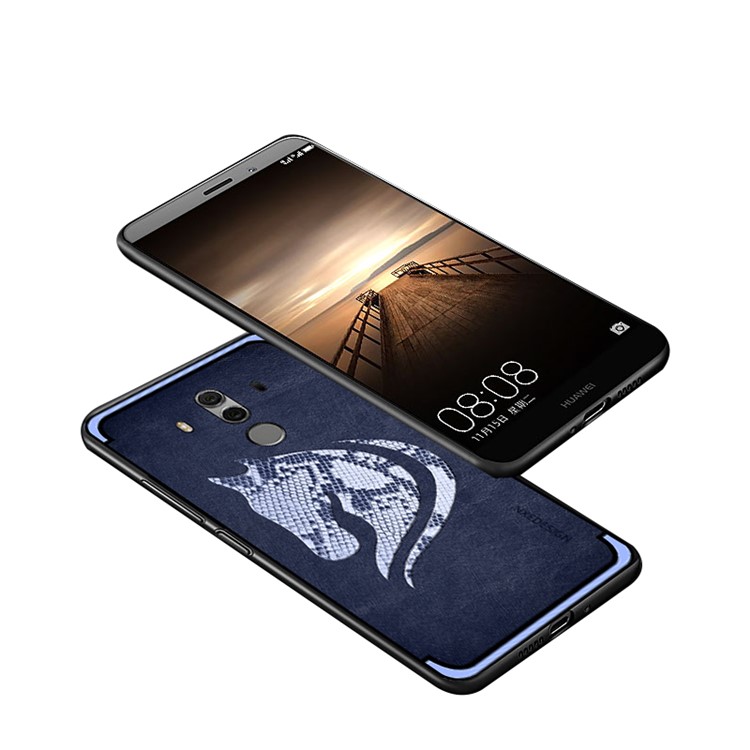 10PCS/Set NXE Snake Textured Horse Pattern TPU Cell Phone Case for Huawei Mate 10 Pro - Blue-4