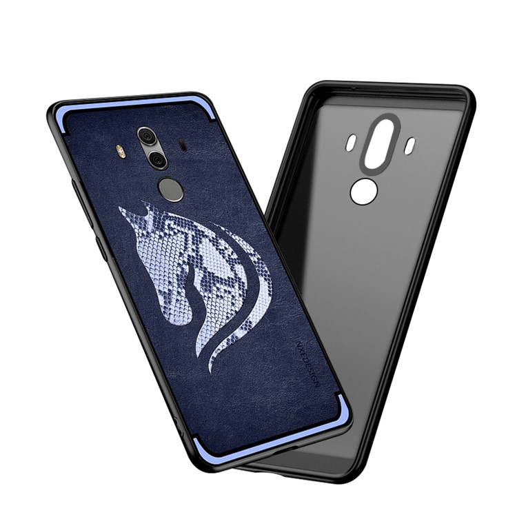 10PCS/Set NXE Snake Textured Horse Pattern TPU Cell Phone Case for Huawei Mate 10 Pro - Blue-5