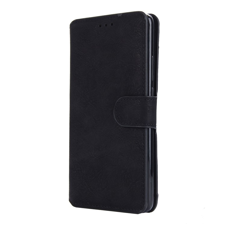 Vintage Matte PU Leather Wallet Stand Phone Cover for Huawei Mate 10 - Black-2