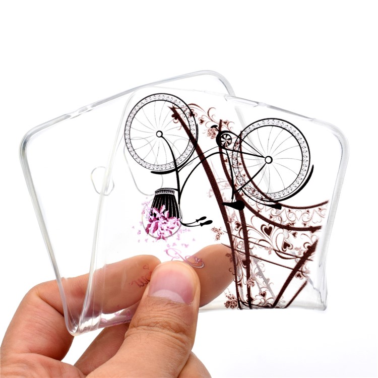 For Huawei Mate 10 Pro Soft TPU Ultra Patterned Ultra-thin Phone Casing - Tower and Bicycle-5