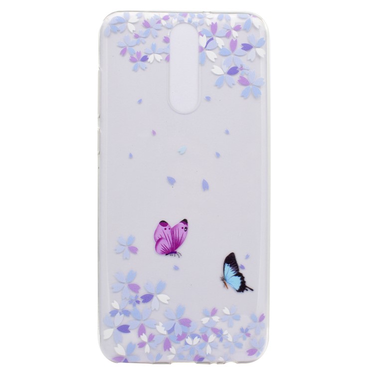 For Huawei Mate 10 Lite / nova 2i / Maimang 6 / Honor 9i (India) Pattern Printing Soft TPU Cell Phone Case - Two Butterflies-2